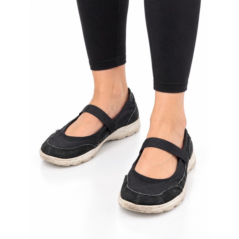 Skechers Black GOwalk Mary Jane Walking Slip On Flats Women's Size 10